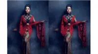 Krisdayanti cantik dengan gaun Kebaya Batik yang seksi dan berani dari Anne Avantie