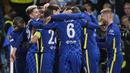 Kemenangan ini membuat Chelsea mengoleksi 6 poin dari 3 laga, dan berada di posisi dua Grup A di bawah Juventus yang menorehkan 9 poin. (AP/Alastair Grant)
