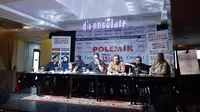 Diskusi Silent Killer Pemilu Serentak di D'Consulate, Jalan Wahid Hasyim, Jakarta Pusat, Sabtu (27/4/2019). (Merdeka/Muhammad Genantan Saputra)