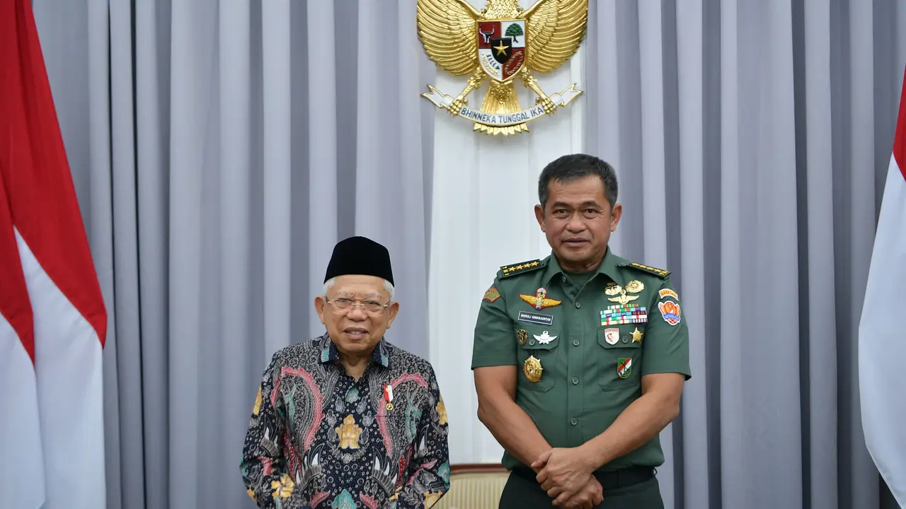 Wapres Ma'ruf Amin dan KSAD Jenderal TNI Maruli Simanjuntak