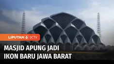 Ribuan jemaah menghadiri peresmian Masjid Al Jabbar atau Masjid Apung, yang terletak di kawasan Cimincrang, Bandung, Jawa Barat. Masjid yang berdiri di area 25 hektar ini diperkirakan mampu menampung 50 ribu jemaah.