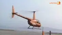 Helikopter Jatuh di Depan RS Efarina Berastagi Karo Sumut
