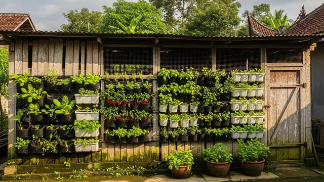 Ide Kebun Sayur dari Bekas Kandang Ayam Tidak Terpakai/Gemini AI