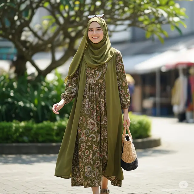 Dress Batik Loose Outer Vest