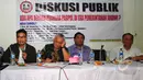 Institut Ekonomi Politik Soekarno-Hatta menggelar Diskusi Publik di Cikini Raya, Jakarta, Rabu (18/3/2015) dengan tema "Ada Apa Dengan Prahara Parpol di Era Pemerintahan Jokowi" (Liputan6.com/Yoppy Renato)