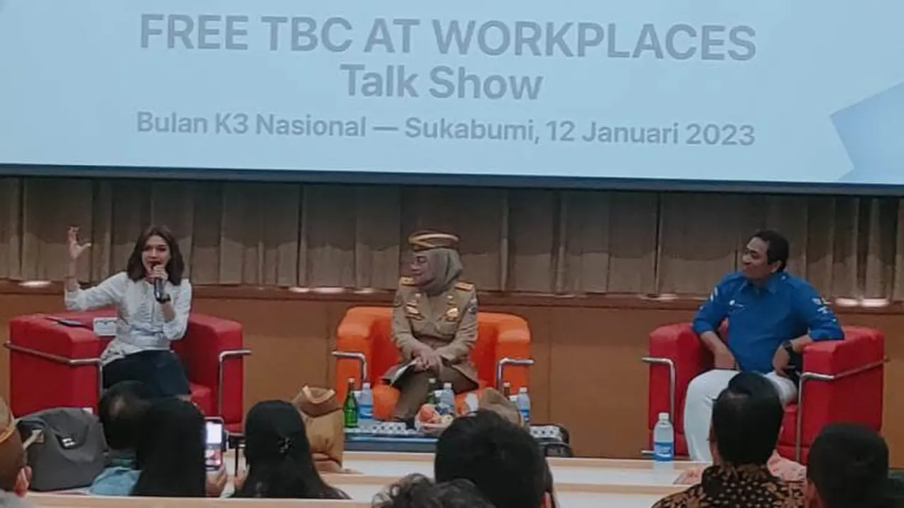 Peluncuran program Free TBC at Workplaces di pabrik Otsuka di kawasan Sukabumi, Jawa Barat, Kamis, 12 Januari 2023