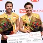 Ganda putri Indonesia, Greysia Polii/Apriyani Rahayu, menjadi runner up pada Malaysia Masters 2019, Minggu (20/1/2019). (PBSI)