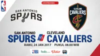Jadwal NBA, San Antonio Spurs Vs Cleveland Cavaliers. (Bola.com/Dody Iryawan)