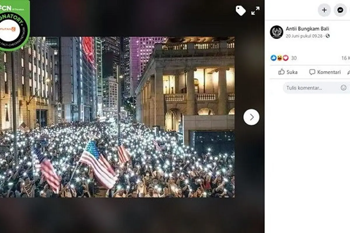 Gambar Tangkapan Layar Ilustrasi Demonstrasi di Amerika Serikat