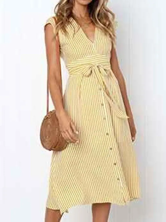 Striped Midi Dress