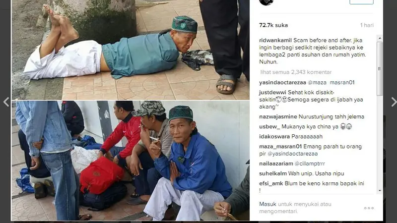 Sindir Pengemis Penipu, Ridwan Kamil Pajang Foto Anak