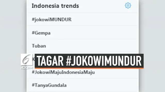 Media sosial twitter diramaikan dengan tagar #JokowiMundur. Tagar ini menjadi trending topic nomor satu di Indonesia.