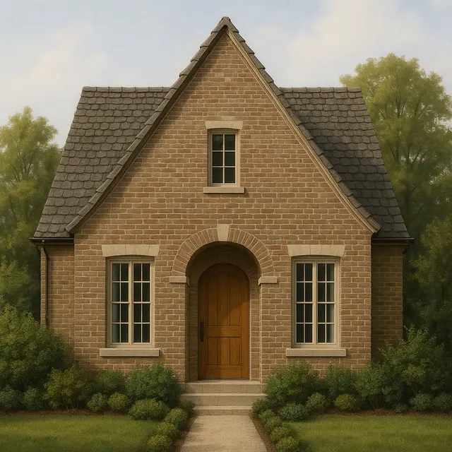 Model Rumah Minimalis 1 Lantai Gaya Eropa Klasik (Image by ChatGPT)