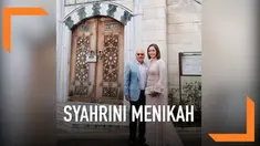 Melalui akun Instagramnya Maia Estianty mengunggah foto bersama suaminya dari masjid tempat Syahrini dan Reino Barack menikah di Jepang.