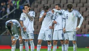 Bosnia dan Herzegovina menyingkirkan Italia setelah menang adu penalti 4-1 dalam final play-off kualifikasi Piala Dunia 2026 zona Eropa. (AP Photo/Armin Durgut)