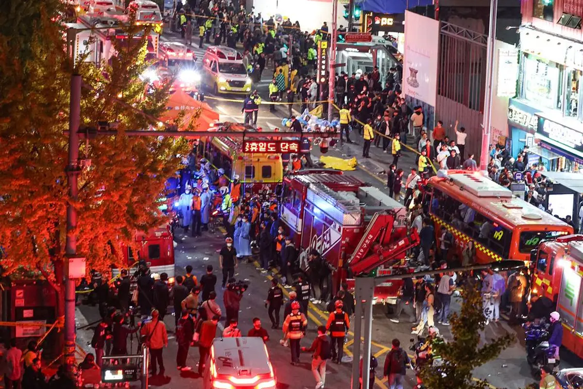 Lokasi pesta Halloween di Itaewon, Seoul, Korea Selatan. (Yonhap)
