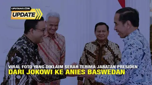 Hoax Foto Presiden Jokowi Serah Terima Jabatan ke Anies Baswedan