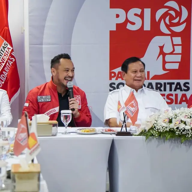 Giring Ganesha dan PSI Dikunjungi Prabowo Subianto