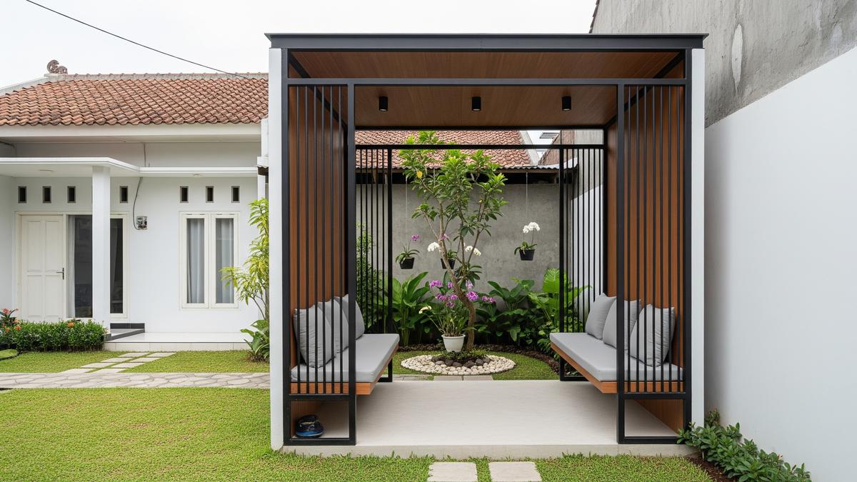 7 Desain Gazebo Minimalis Modern untuk Lahan Sempit Ukuran 2x2 Meter, Sedang Tren di 2026
