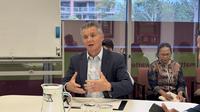 Asisten Menteri Luar Negeri dan Perdagangan Australia Matt Thistlethwaite&nbsp;dalam Media Briefing di Sydney, Australia, Selasa (18/11/2025). (Liputan6.com/Tira)