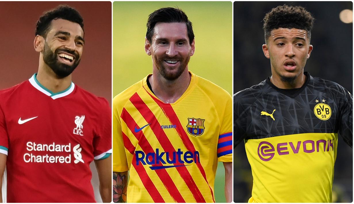 Winger alias pemain sayap menjadi posisi yang kerap mencuri perhatian di era sepak bola modern. Pemain sayap memiliki kecepatan dan kemampuan dalam umpan-umpan yang akurat dan mampu mencetak gol. Berikut Mohamed Salah dan 5 pemain sayap kanan paling berbahaya. (kolase foto AFP)