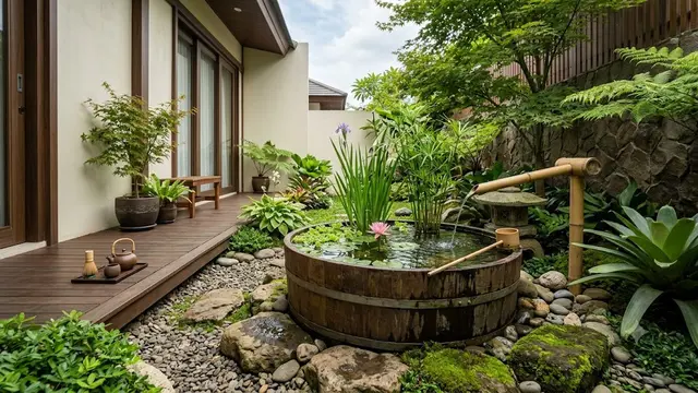 Inspirasi Kolam Mini Ala Jepang untuk Rumah Minimalis/AI Generated