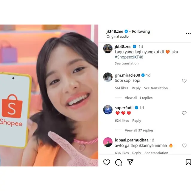 Ini Profil 4 Member JKT48 yang Bintangi Iklan Shopee 11.11 Big Sale