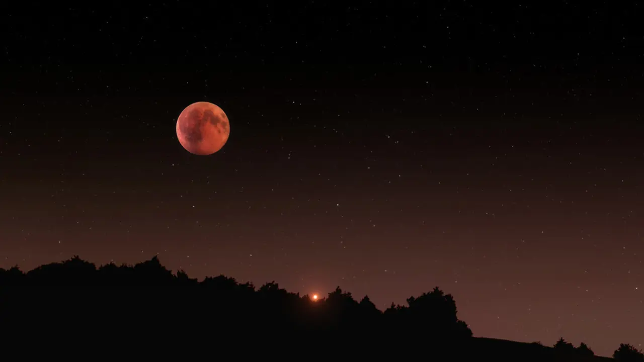 Ilustrasi gerhana bulan