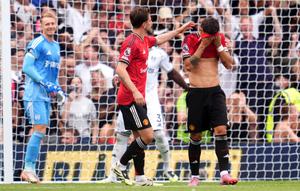 Bruno Fernandes dari Manchester United bereaksi setelah gagal mengeksekusi penalti dalam pertandingan&nbsp;Premier League&nbsp;antara Fulham dan Manchester United di Craven Cottage, London, Minggu, 24 Agustus 2025. (Adam Davy/PA via AP)