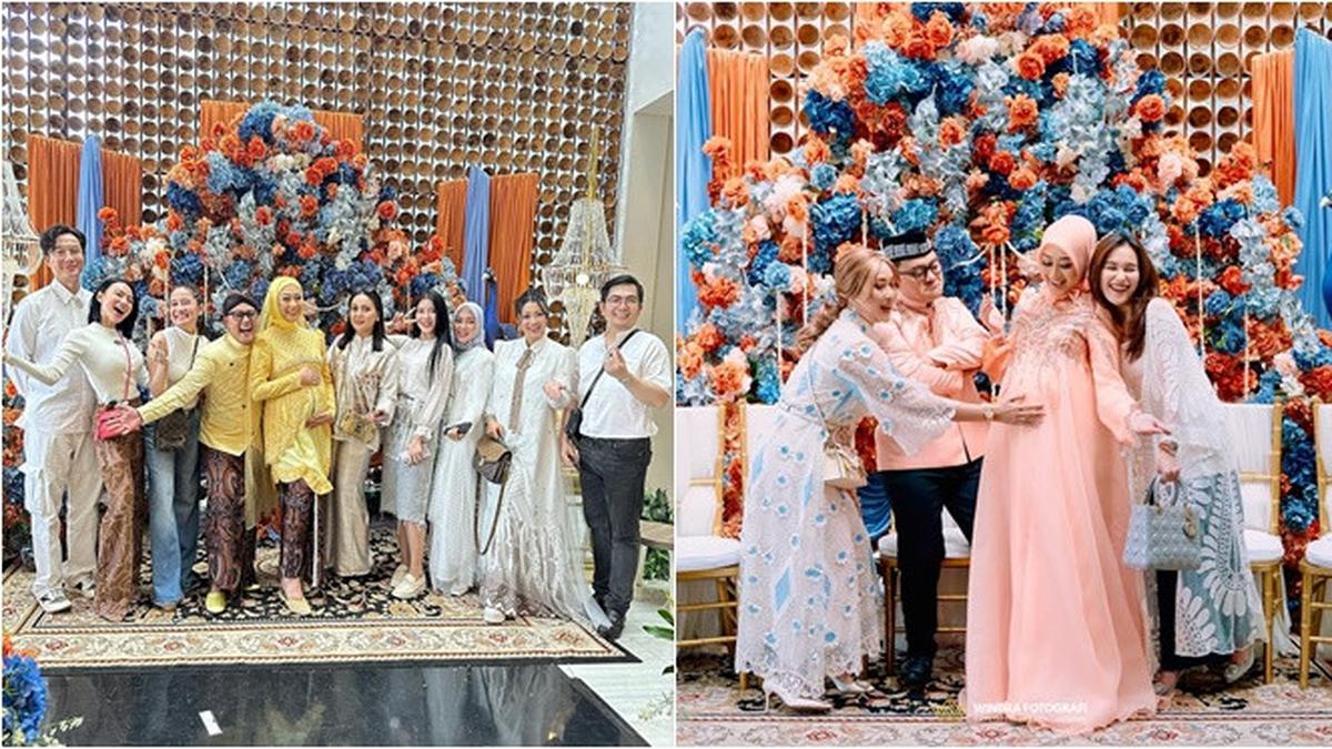 7 Potret Tamu Artis di Acara Mitoni Istri Danang DA, Ada Ayu Ting Ting hingga Tiara Andini