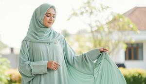 Model Gamis Abaya Warna Pastel Anti Gerah. Foto: