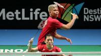 Praveen Jordan/Debby Susanto menjaga asa skuat Merah-Putih di ajang Australia Terbuka Super Series 2017 setelah memastikan tiket perempat final, Kamis (22/6/2017). (PBSI)