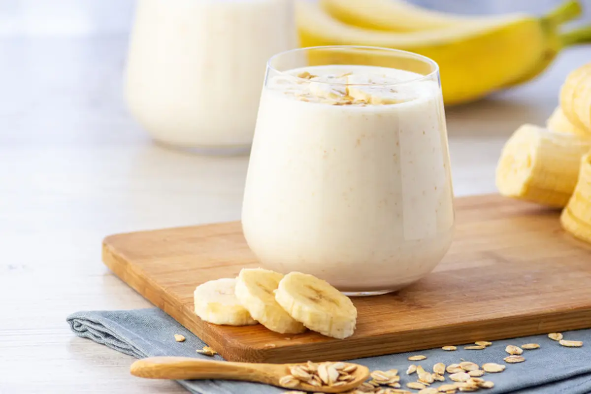 susu pisang smoothie oatmeal