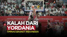 Berita motion grafis Timnas Basket Indonesia kalah dari Yordania dalam laga keduanya di Grup A FIBA Asia Cup 2022, Kamis (14/7/2022) sore hari WIB.