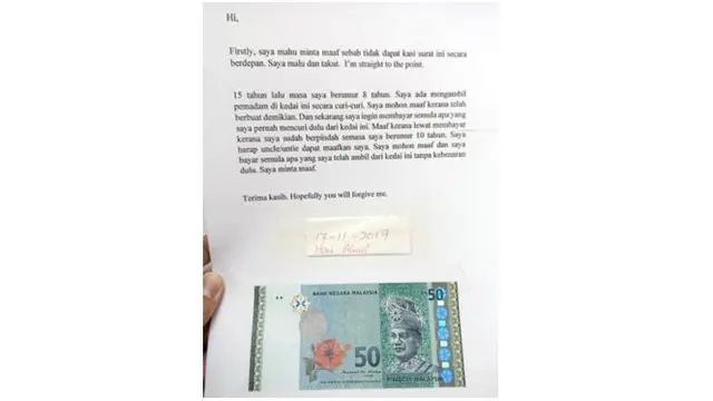 Tulis surat permohonan maaf