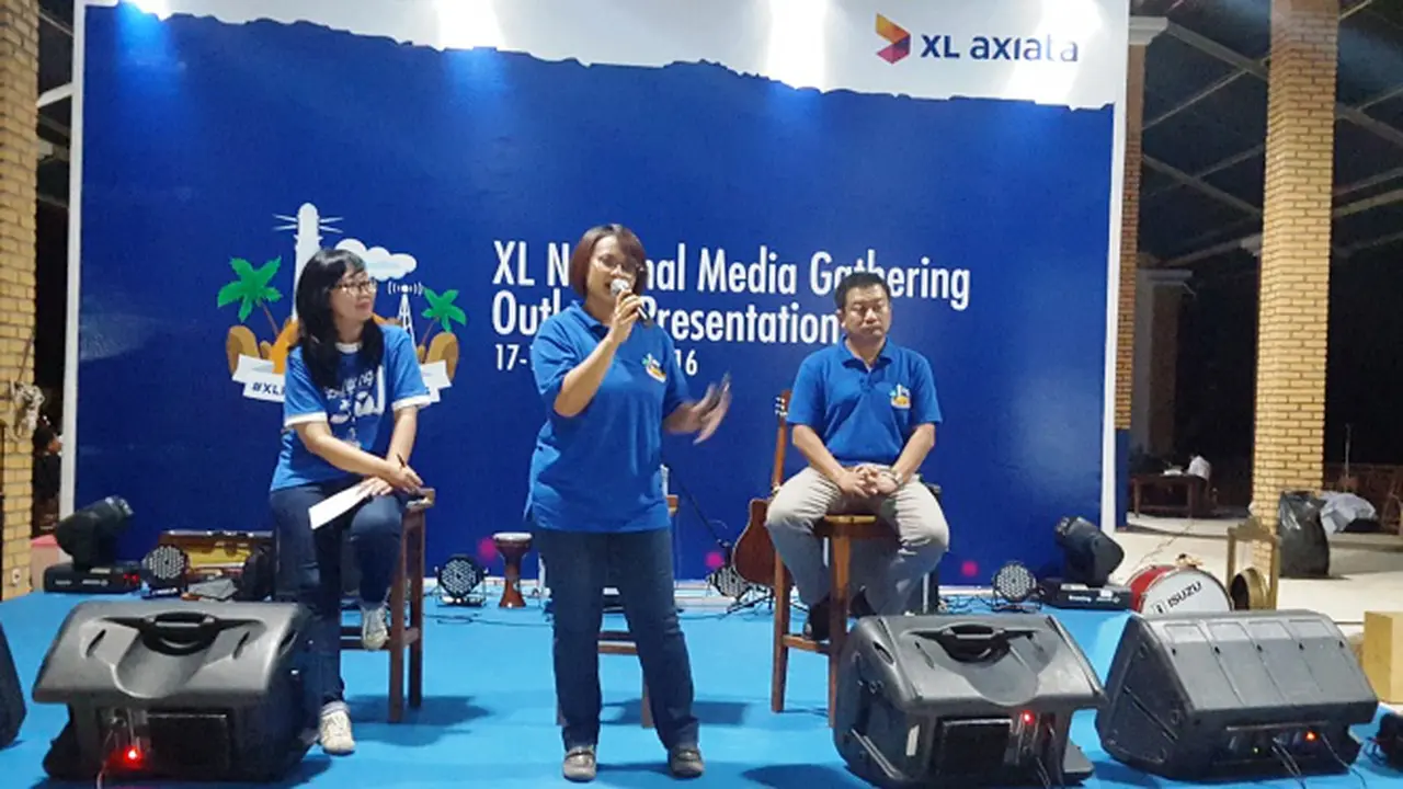 CEO XL, Dian Siswarini, di Acara National Media Gathering, di Belitung