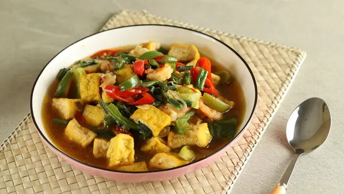 Tumis tahu dan sawi