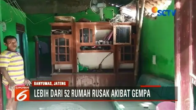 50 Lebih Rumah di Banyumas Rusak Akibat Gempa