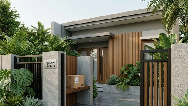 Rak Paket Tersembunyi di Balik Pagar