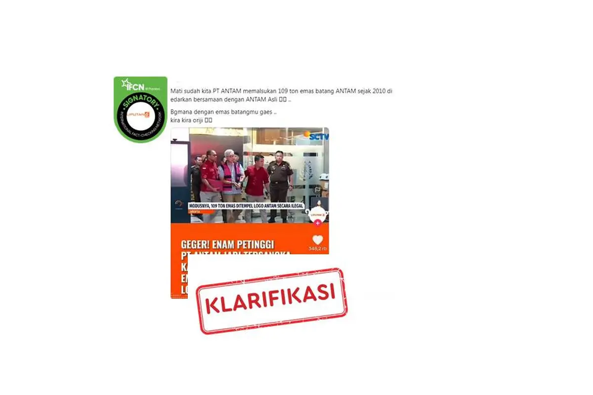 Cek fakta emas palsu Antam