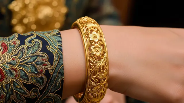 Model Gelang Emas Hollow Elegan untuk Kondangan