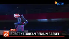 Robot bernama "Cue" jadi terkenal di Jepang bahkan di luar Jepang karena akurasinya dalam memasukan bola ke ring basket.