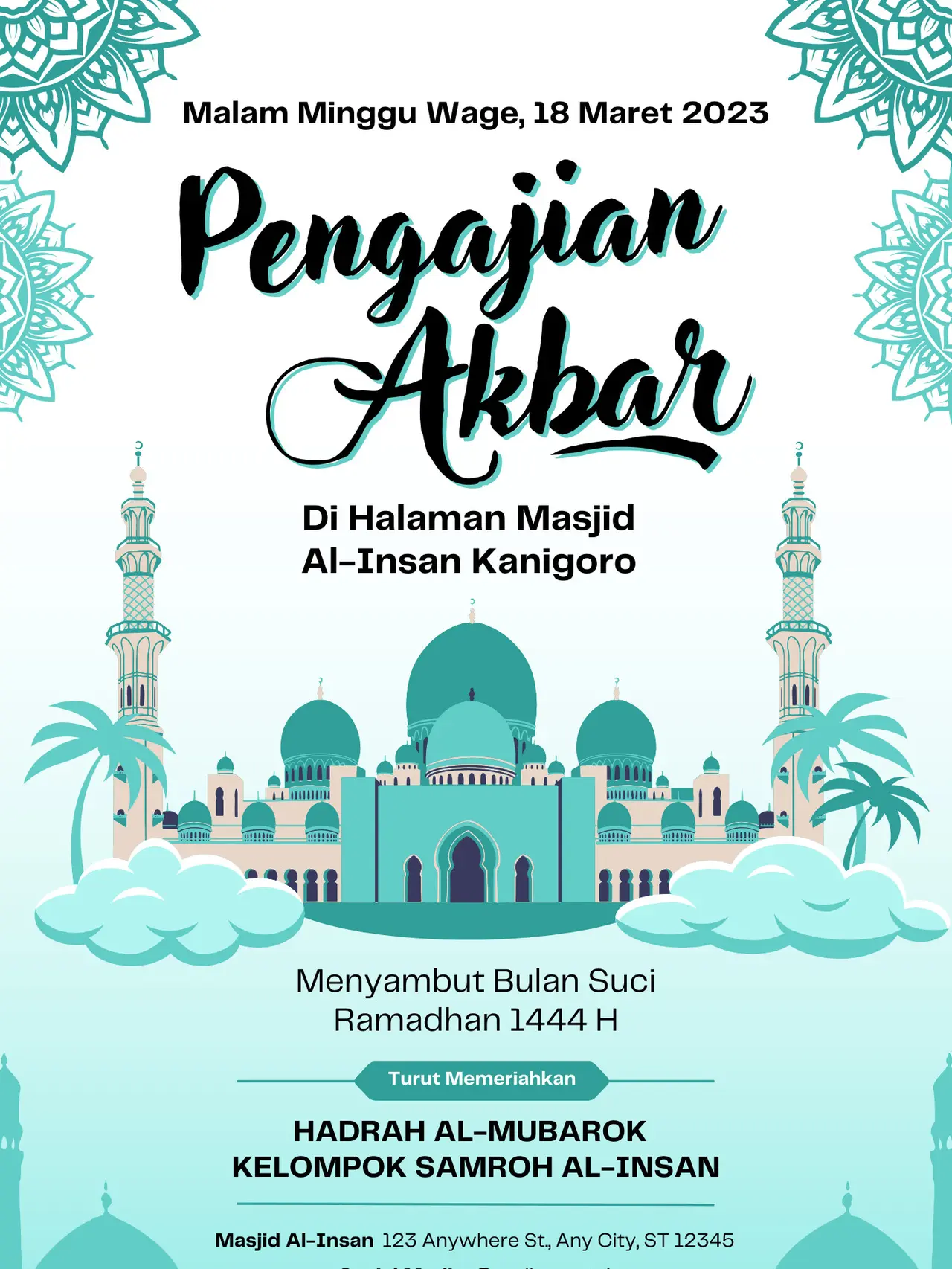 Contoh Undangan Acara Maulid Nabi Muhammad SAW yang Menarik - Hot