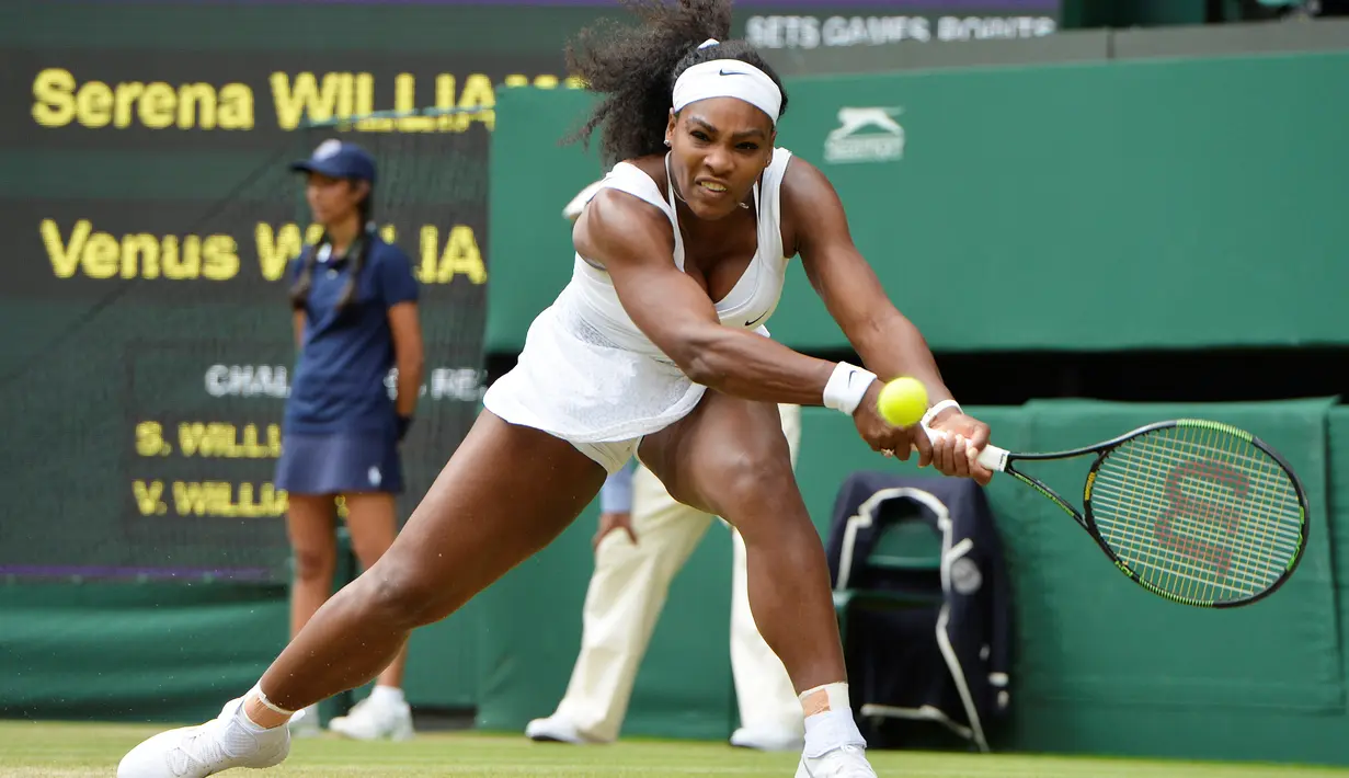 Peringkat ke-1 adalah Serena Williams dari AS. (EPA/Andy Rain)