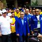 Para ketua umum partai yang bergabung dalam KIB hadiri pemaparan visi dan misi ketua umum partai KIB di Surabaya. (Dian Kurniawan/Liputan6.com)