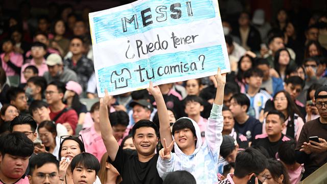 Foto Fans Lionel Messi di Hong Kong