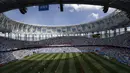 Suasana jelang pada laga grup G Piala Dunia di Stadion Nizhny Novgorod, Nizhny Novgorod, Minggu (24/6/2018). Babak pertama Inggris unggul 5-0 atas Panama. (AP/Darko Bandic)