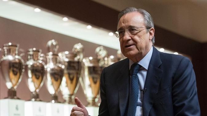 Presiden Real Madrid, Florentino Perez. (AFP/Javier Soriano)