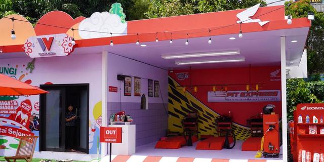 Bale Santai Honda Hadir di Jalur Mudik Jakarta--Merak, Pemudik Bisa Istirahat Gratis dan Cek Motor