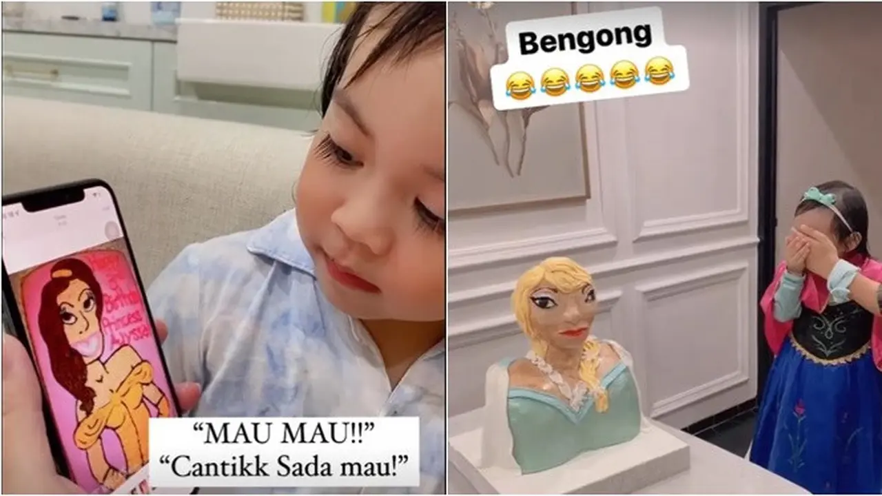 6 Potret Anak Fitri Tropica saat Dapat 'Ugly Cake', Ekspresinya Kocak